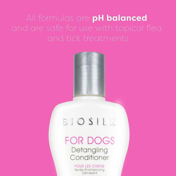 Imagem de Condicionador desembaraçante BioSilk para cães Silk Therapy 360ml x6