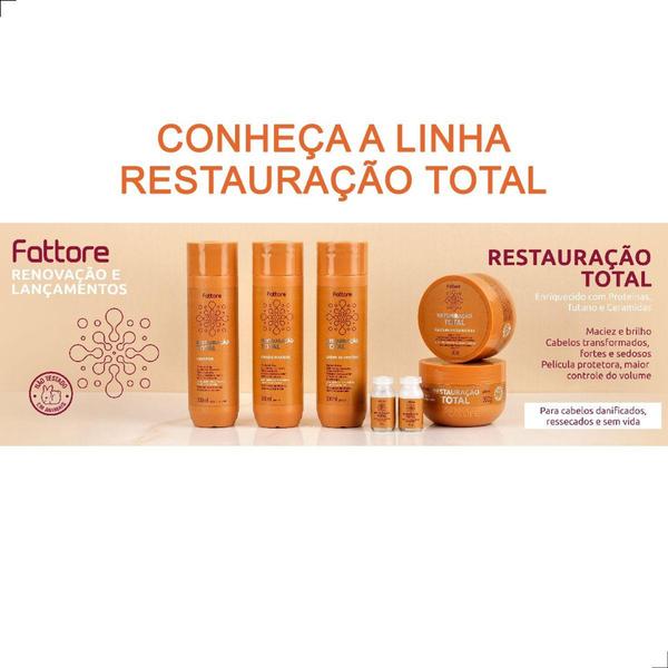 Imagem de Condicionador Fattore 300ml Tratamento Cronograma Capilar Cabelos Nutrição Hidratação Profissional