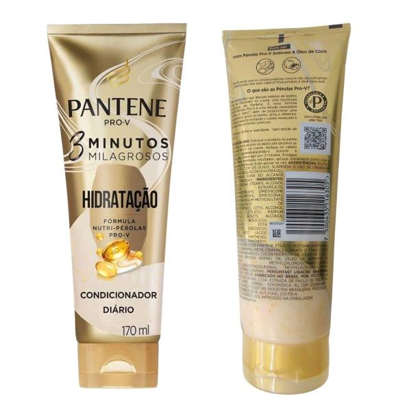 Imagem de Condicionador fortalecedor diário pantene pro-v 3 minutos milagrosos hidratação 170ml