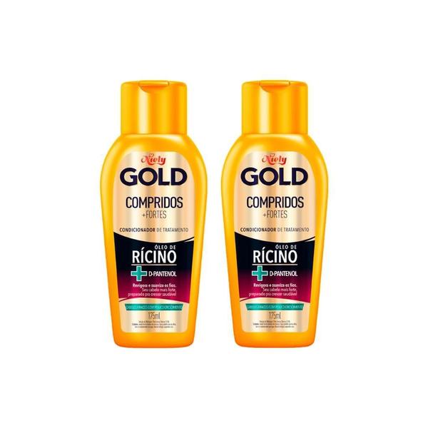 Imagem de Condicionador Niely Gold 175Ml Compridos+Fortes - Kit 2Un