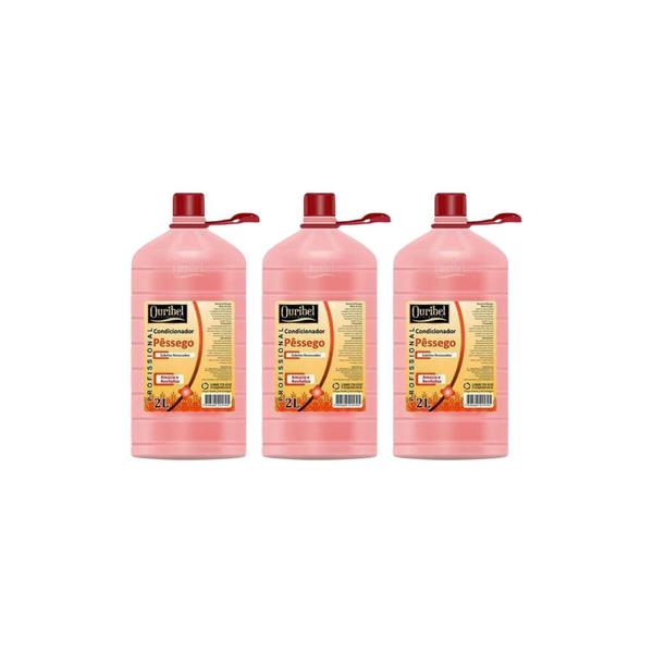 Imagem de Condicionador Ouribel 2000ml Pessego - Kit C/3un