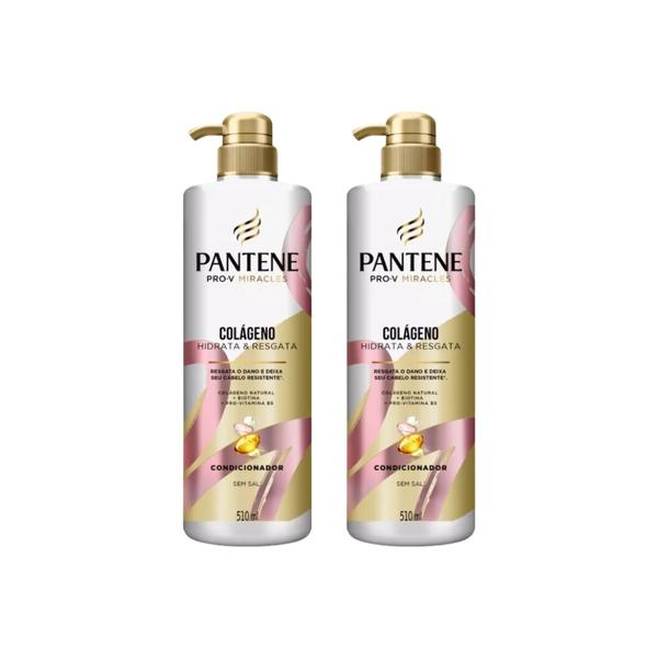 Imagem de Condicionador Pantene 510ml Pump Colageno - Kit C/2un