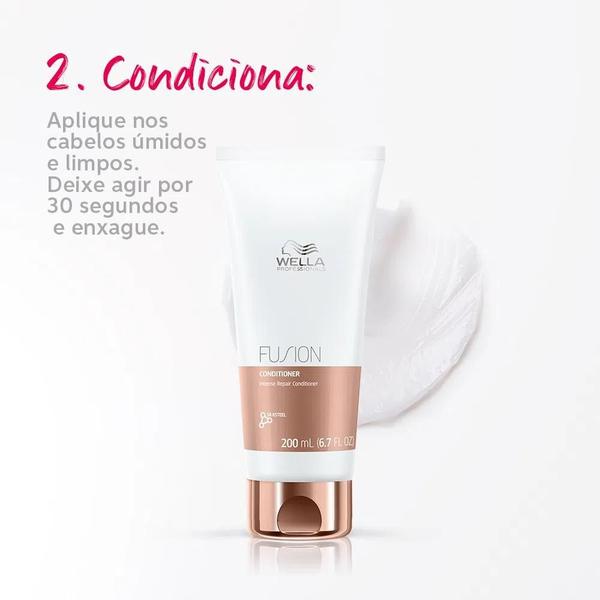 Imagem de Condicionador para cabelos danificados Wella Fusion 200ml