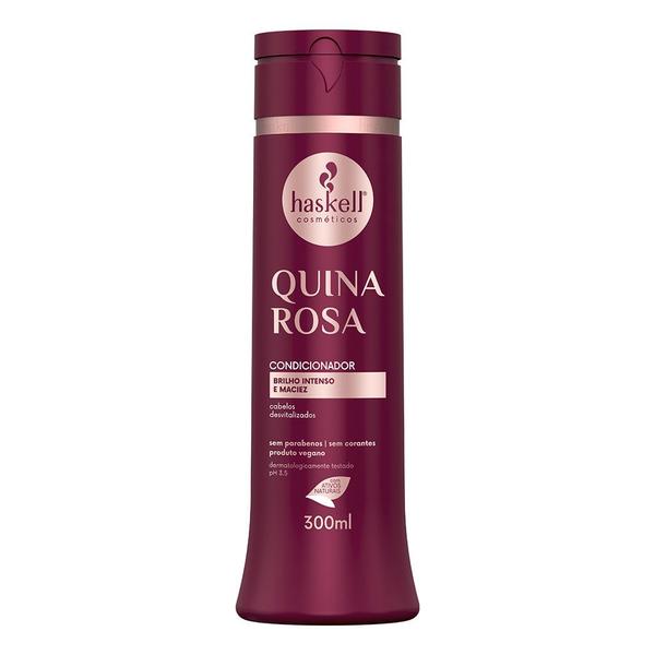 Imagem de Condicionador Quina Rosa Haskell 300ml Brilho Intenso e Maciez Para Cabelos Desvitalizados