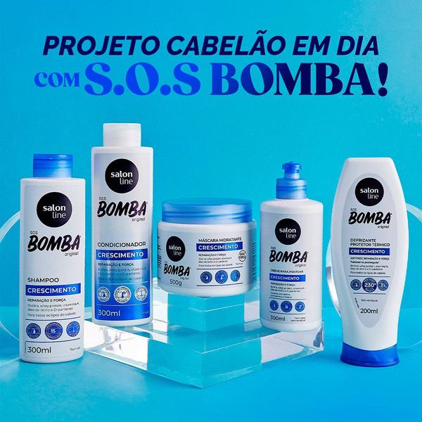 Imagem de Condicionador SOS Bomba Crescimento Reparação e Força Antiqueda 300ml Salon Line