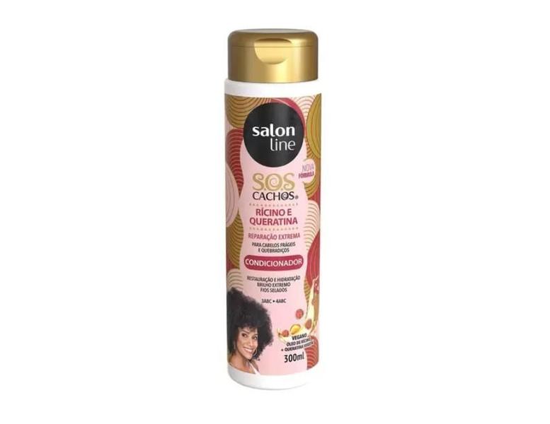 Imagem de Condicionador SOS Cachos Rícino e Queratina Da Salon Line 300ml