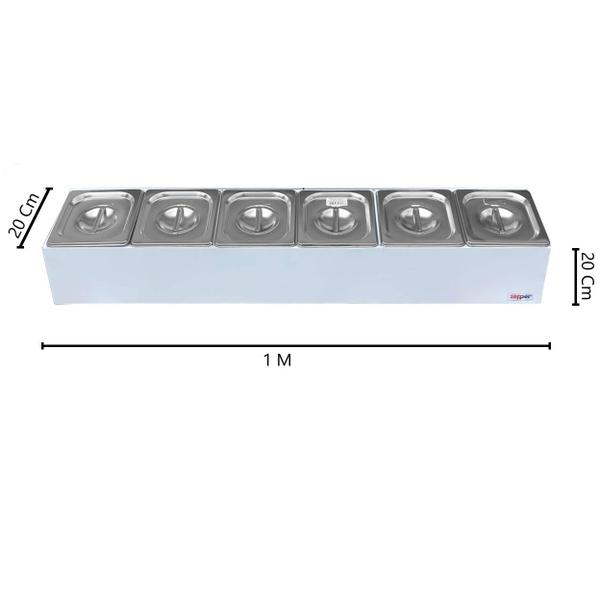 Imagem de Condimentadora 6 cubas 1/6 ZPCNL 1/6