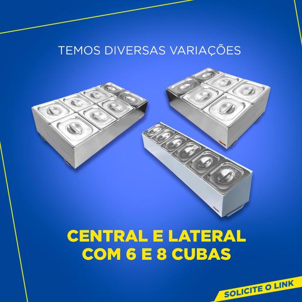 Imagem de Condimentadora Central 4 Cubas ZPCN04 Inox