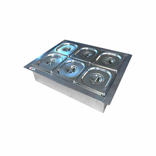 Condimentadora Central Embutir 6 Cubas Refrigerada ZPCNR06E - Zepper Imagem de Condimentadora Central Embutir 6 Cubas Refrigerada ZPCNR06E