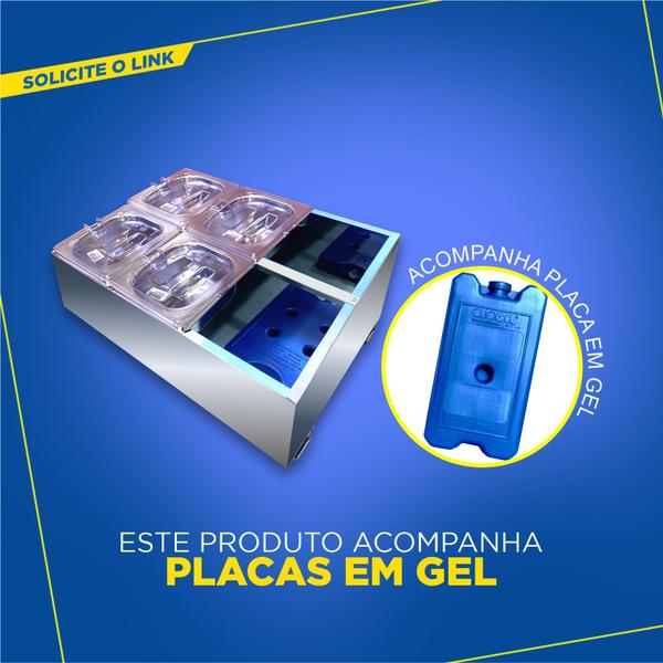 Imagem de Condimentadora Central Refrigerada 6 cubas ZPCNR06 Inox