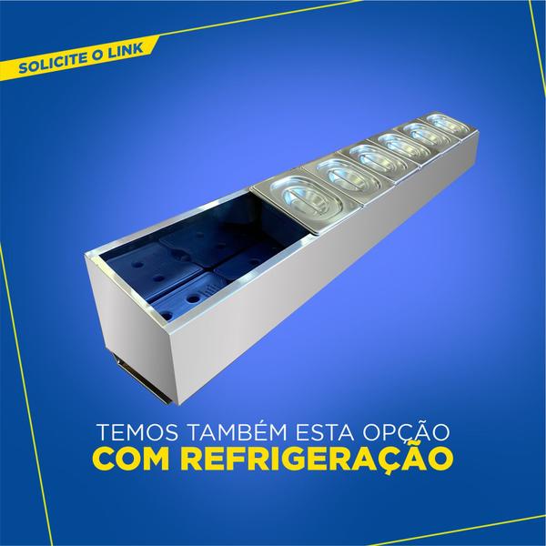 Imagem de Condimentadora Lateral Refrigerada 8 cubas ZPCNLR08 Branca