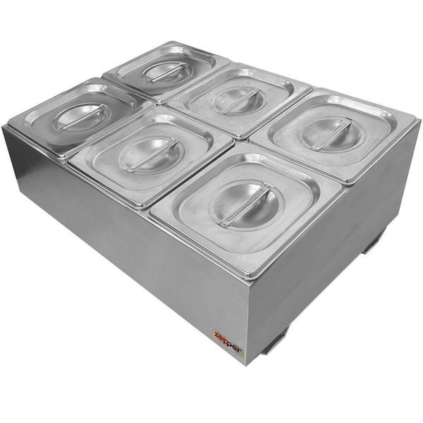 Imagem de Condimentadora Pizzarola 6 cubas 1/6 zpcn1/6 INOX