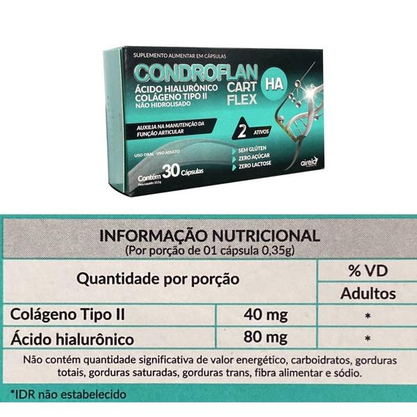 Imagem de Condroflan HA Cartflex Acido Hialurônico e Colágeno Tipo 2 30 Caps