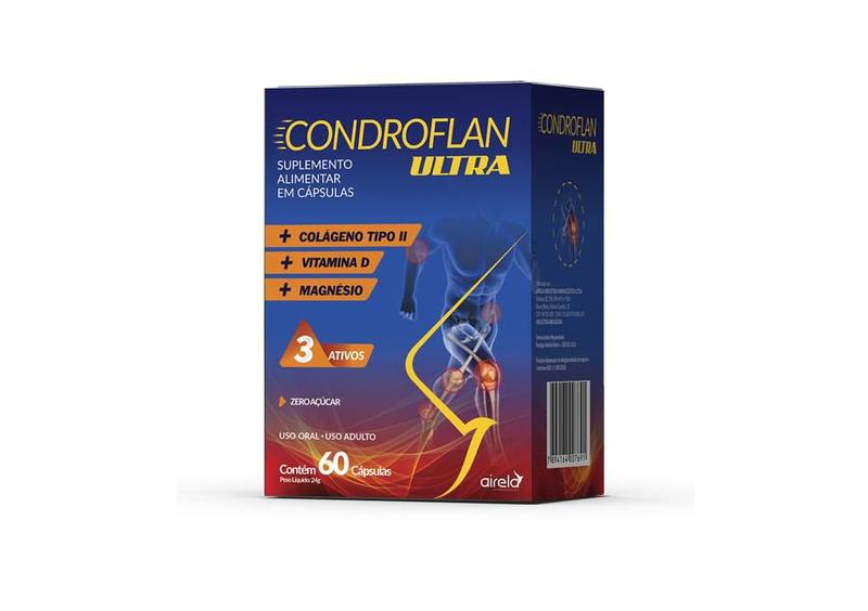 Imagem de Condroflan Ultra Colageno Tipo II (2) 40MG +VIT D 60cap 2Uni