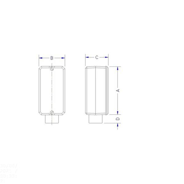 Imagem de Condulete fixo 1" tipo "E" - sem tampa / sem rosca / sem pintura