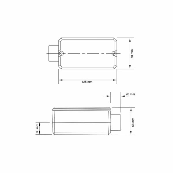 Imagem de Condulete Fixo "E" 1.1/4" com tampa / com rosca NPT / com pintura