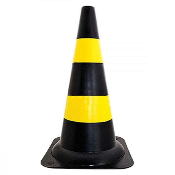 Imagem de Cone Amarelo/Preto 50Cm Pq Delta