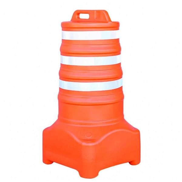 Imagem de Cone Balizador FIT de Sinalização Refletivo Plastcor Laranja e Branco