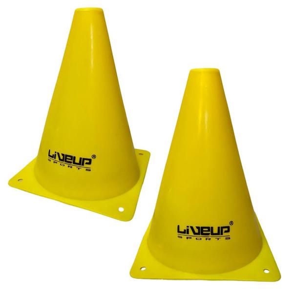 Imagem de Cone de Agilidade para Demarcacao com 18 Cm Amarelo Liveup  Liveup Sports 