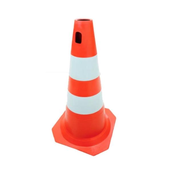 Imagem de Cone De Sinalização Rígido 50 Cm Laranja E Branco Plastcor