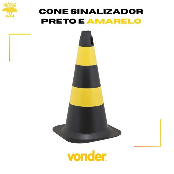 Imagem de Cone De Sinalização Rigido Pvc 50cm Trânsito Epi Pic Plasticos