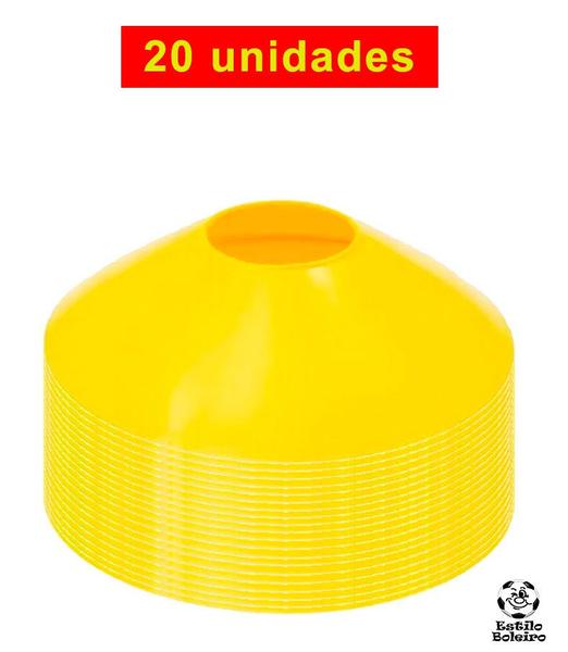 Imagem de Cone Demarcatório Chapéu Chinês cor Amarelo Kit c/ 20 Unds