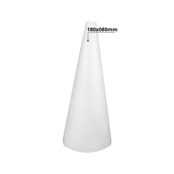 Imagem de Cone Em Isopor 18 Cm Altura Por 8 Cm De Base - 3 & 5 Unidades