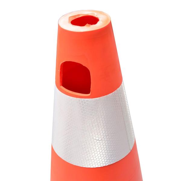 Imagem de Cone flexível com faixa refletiva 75cm laranja Kteli