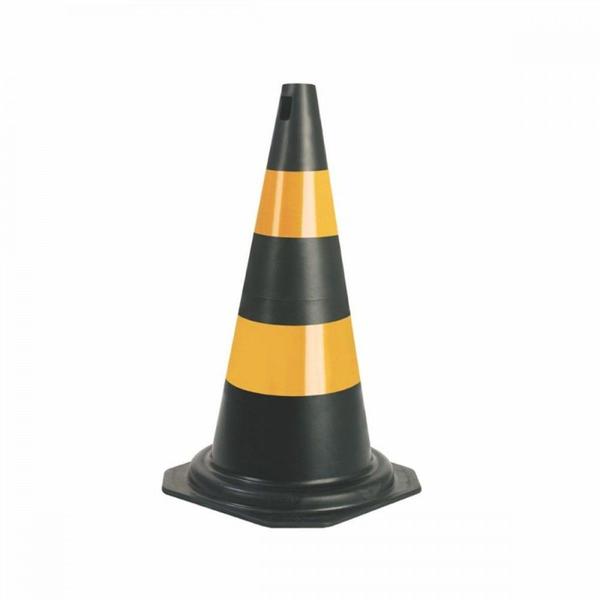 Imagem de Cone Flexivel Plastcor Plastico Preto Refletivo 50Cm  70000655