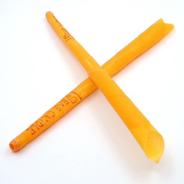 Imagem de Cone Hindu Laranja Profissional 23cm 4 unidades Com Cera de Abelha - Ear Candle