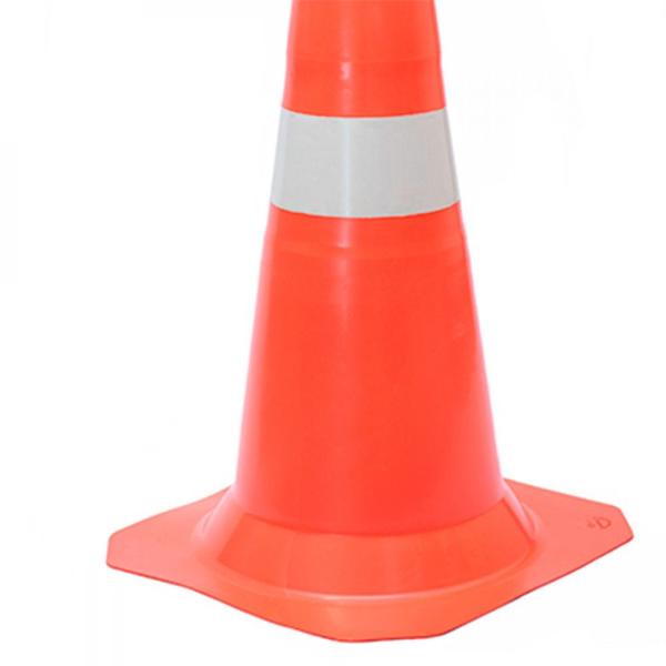 Imagem de Cone plástico para sinalização 75 cm com 2 faixas RM-41 - MultiMarcas