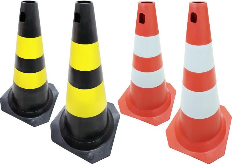 Imagem de Cone PLT Rígido   75 CM Sinalização, Trânsito, Estacionamento, Plastcor