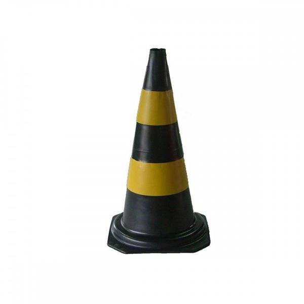 Imagem de Cone Rigido Prosafety Plastico Preto/Amarelo 50Cm  Wps1915