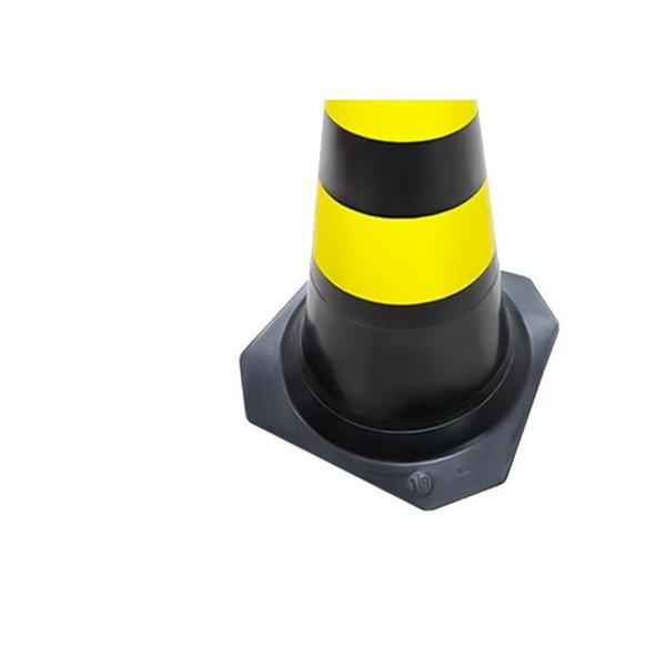 Imagem de Cone Sinalizacao 75cm Preto/amarelo 