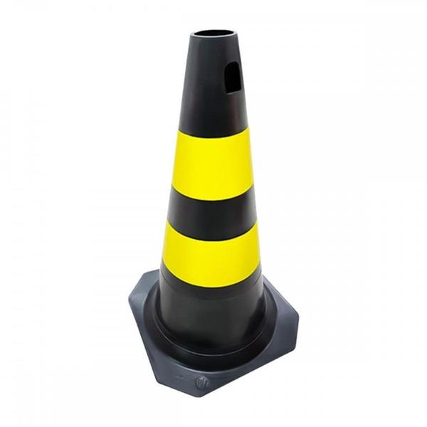 Imagem de Cone Sinalizacao 75cm Preto/amarelo 