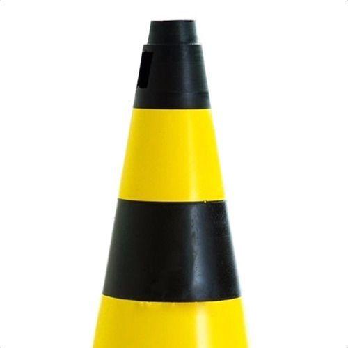 Imagem de Cone Sinalização Amarelo E Preto 50cm Plastcor