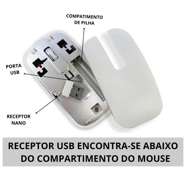 Imagem de Conectividade Eficiente: Kit Teclado e Mouse Wireless Sem Fio 2.4GHz USB