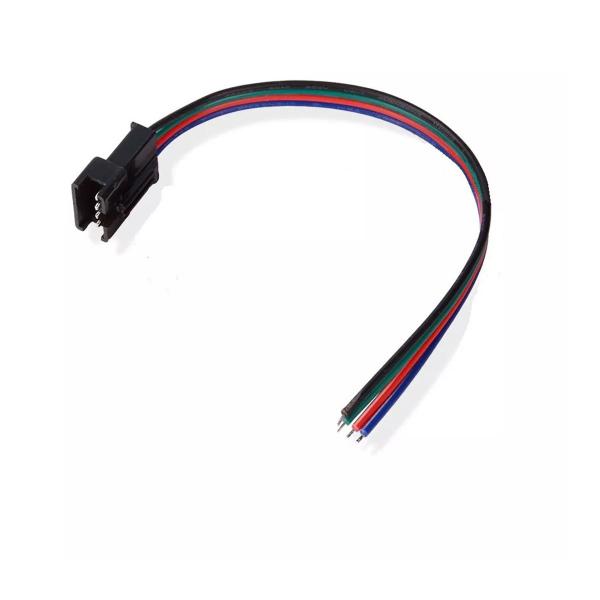 Imagem de Conector 4 Pinos Macho para Fita LED RGB 10mm - 1 unidade