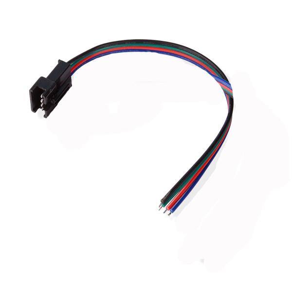 Imagem de Conector 4 Pinos Macho para Fita LED RGB 10mm - 1 unidade