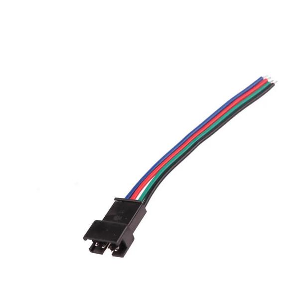 Imagem de Conector 4 Pinos Macho para Fita LED RGB 10mm - 20 unidades