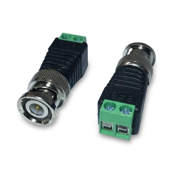 Imagem de Conector Adaptador CFTV BNC Borne Para Alimentação P/ Cabo Câmera Vídeo