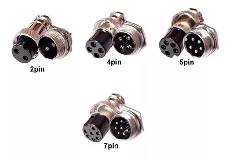 Imagem de Conector Aviação Modelo GX20 2 Pinos com Tampa