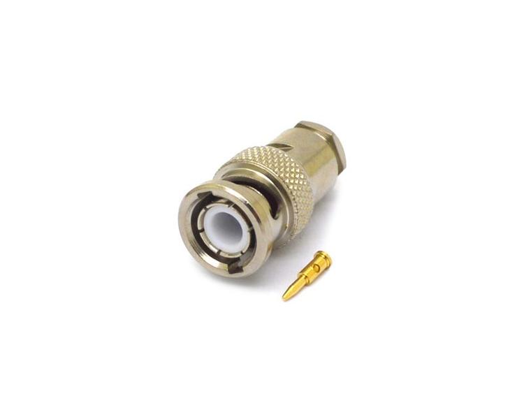 Imagem de Conector BNC 50 Ohms Macho Reto Cabo Prensa Cabo RG-58 / RGC-58 - LM-1 - Gav 77 - KLC