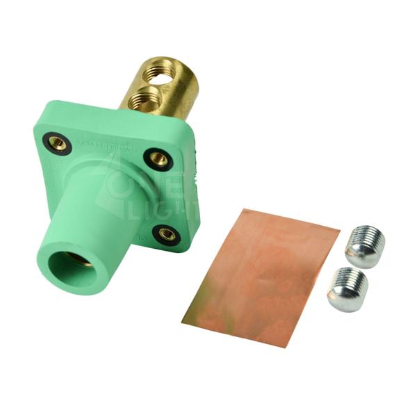 Imagem de Conector Cam Lock Femea Painel Verde 400A 600V