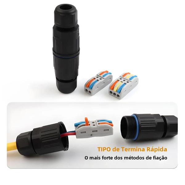 Imagem de Conector De Cabo IP68 À Prova D'água Conexão Rápida 2 Em 2 Saídas 3 Em 3 Saídas 2 Adaptador De