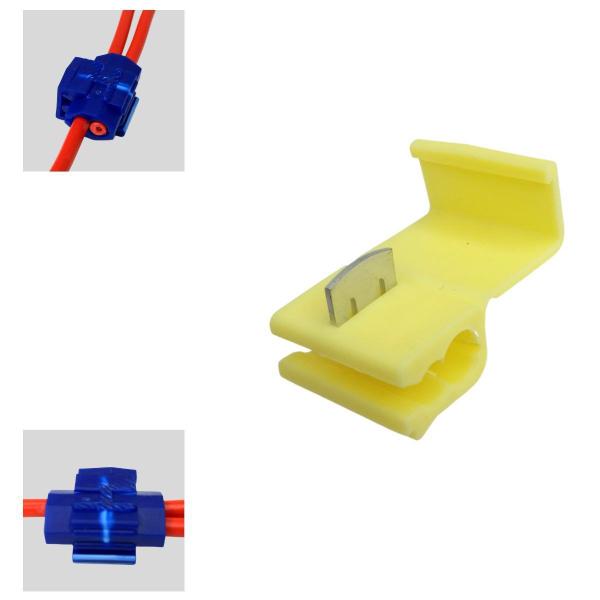 Imagem de Conector derivacao resistente reforçado tap link amarelo 2,5 a 6,0 mm² 10 unid emenda de cabos fios