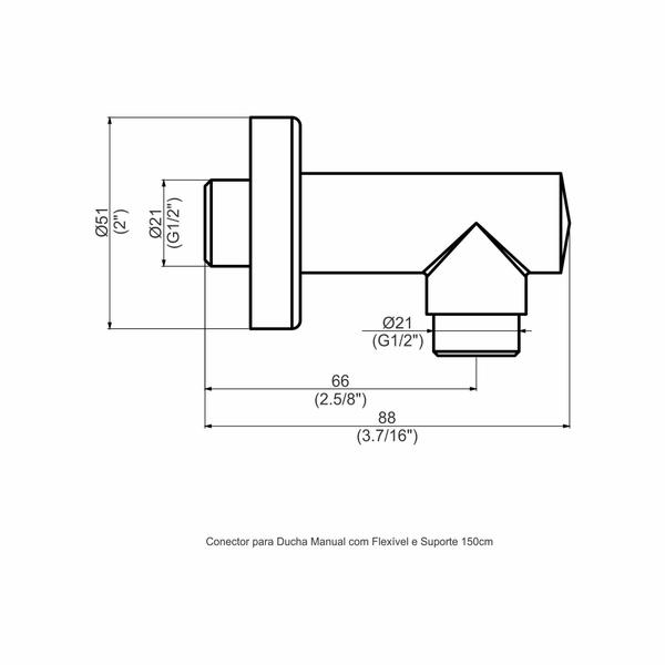 Imagem de Conector Ducha Flexível 175Cm