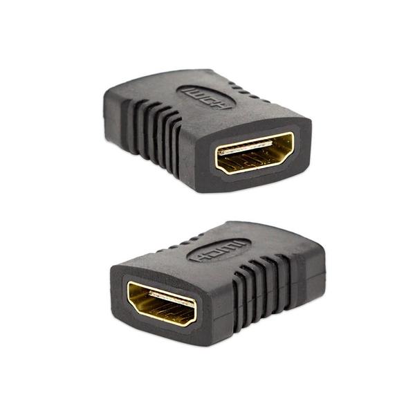 Imagem de Conector Emenda Extensor Hdmi Fêmea X Fêmea Em L 90 Graus