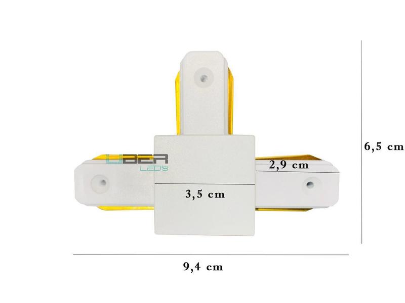 Imagem de Conector Emenda T Para Trilho Eletrificado - Branco