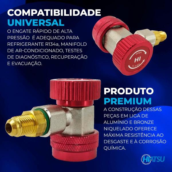 Imagem de Conector Engate Rápido de Alta Pressão (High) Automotivo HIATSU